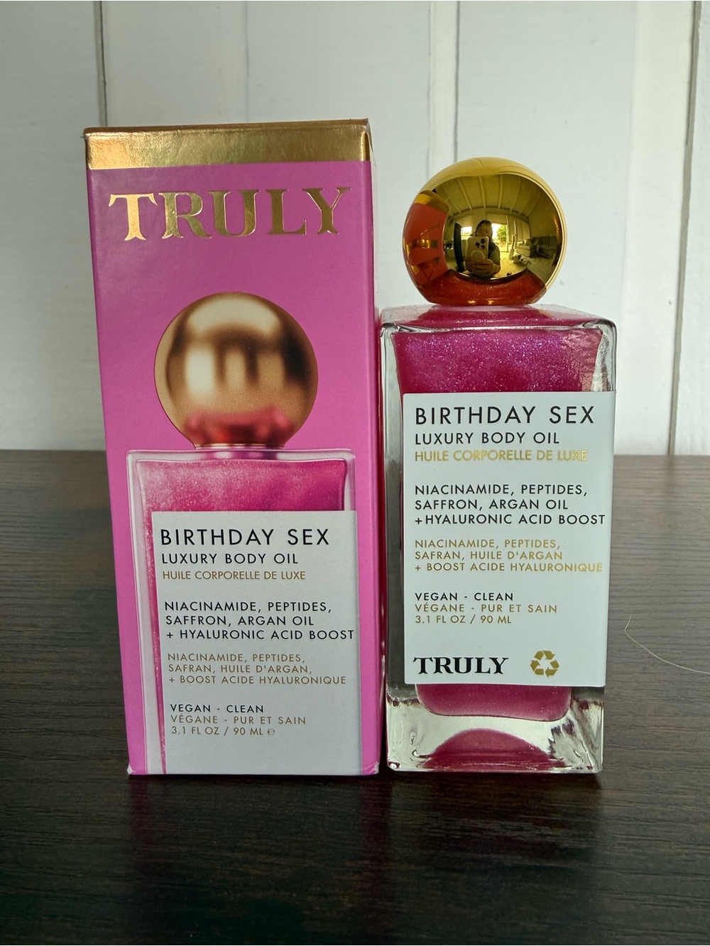 TRULY Birthday Sex Luxury Body Oil - Hot Pink & Gold